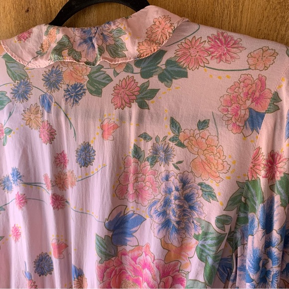 👉NOVELLA ROYALE Pink Flower Tie Up Blouse 💗 - Picture 8 of 11